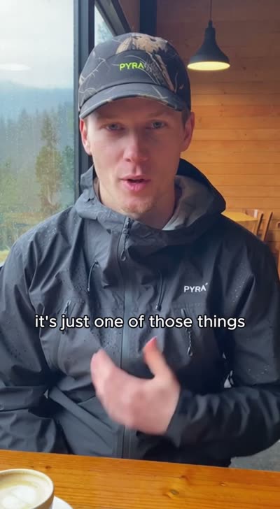 Outdoor shell jacket AI UGC ad